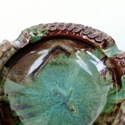Empty Ashtray Pocket Cup Vintage Ceramic AC Pottery Blue Gradients