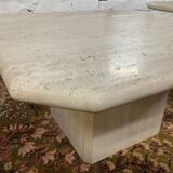 Vintage travertine coffee table in the 70s