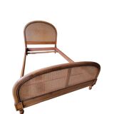 Lit vintage en cannage 120x190cm