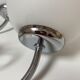 Pair of chrome and opaline metal wall lamps