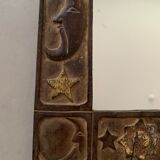 Antique carved wooden mirror