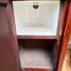 Pair of Napoleon III bedside tables in mahogany and marble