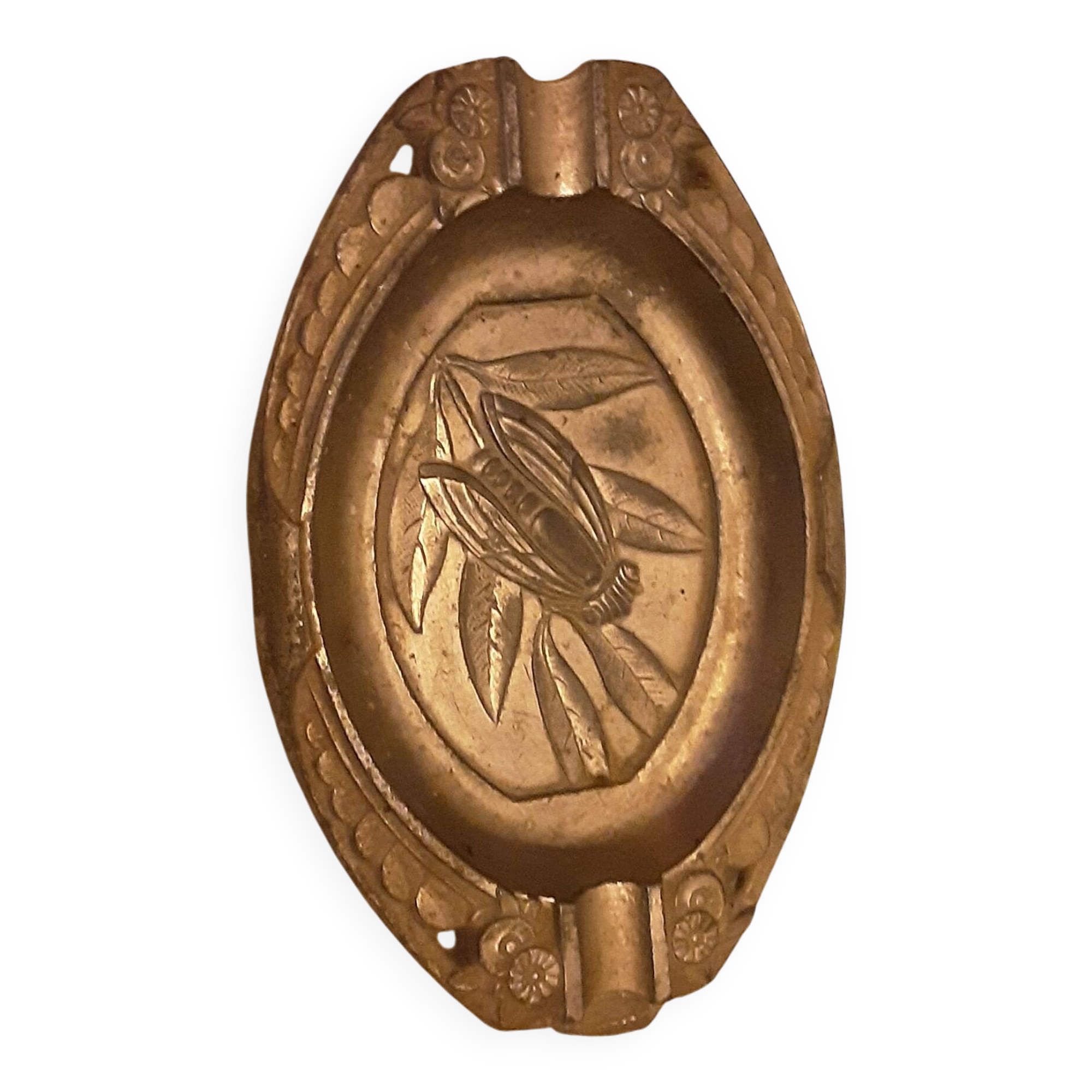 Art deco metal ashtray, cicada provence