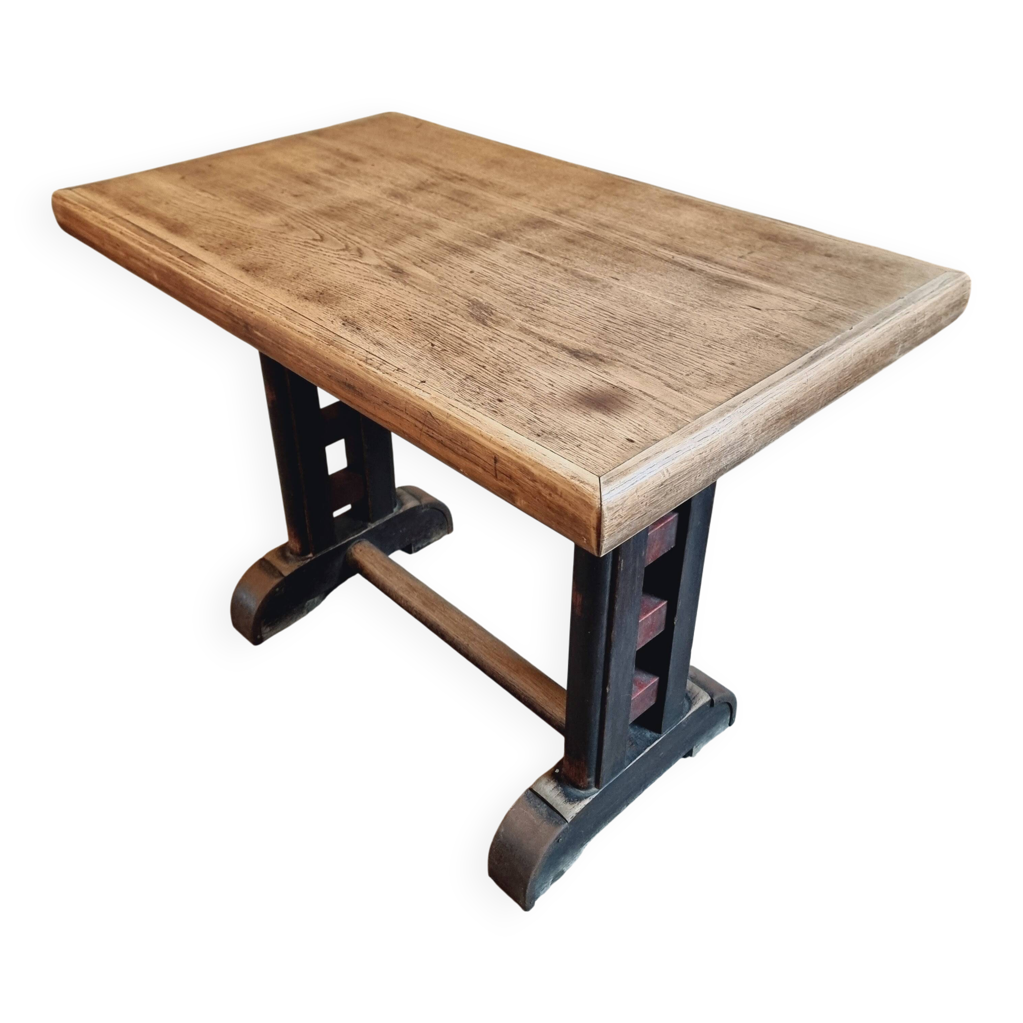 Antique oak bistro table – France, 1920s