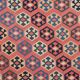 Tapis de couloir Kilim vintage à tissage plat rouge, bleu et terracotta, 323 x 218 cm