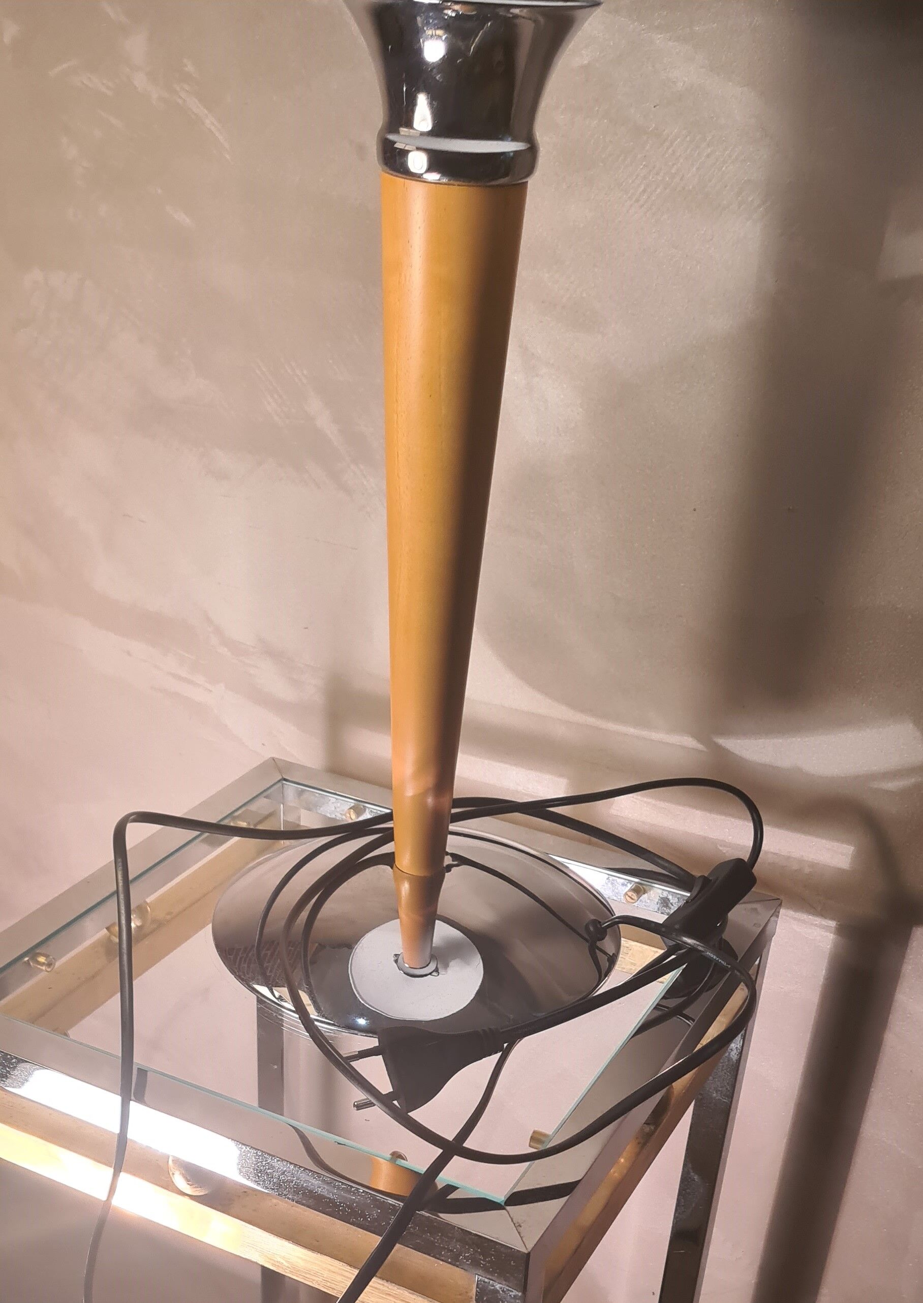 Mushroom lamp (said liner), H45 x L32, chrome nickel