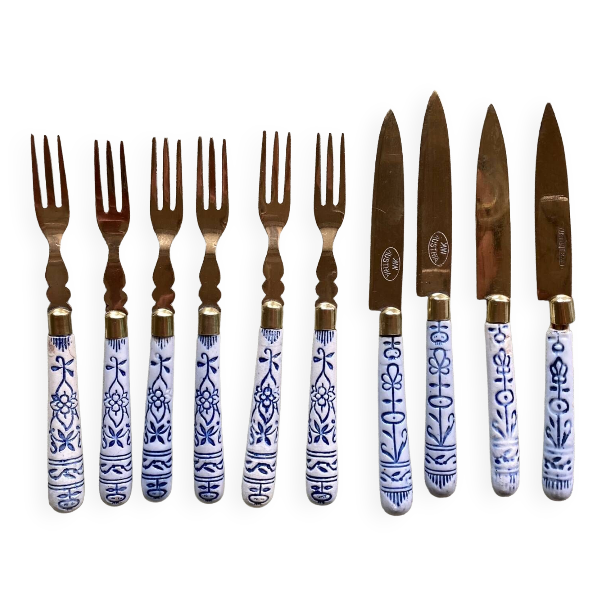 Fruit cutlery Meissen blue onion