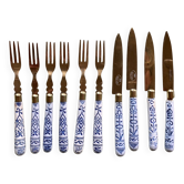 Fruit cutlery Meissen blue onion