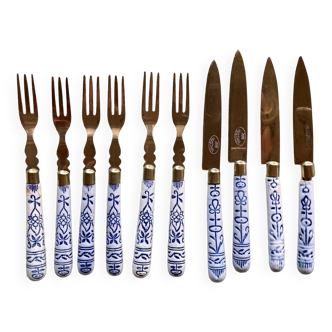 Meissen blue onion fruit cutlery