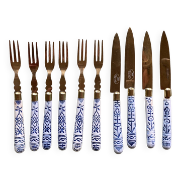 Fruit cutlery Meissen blue onion