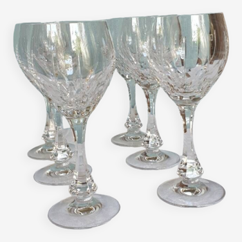 6 crystal glass Lorraine crafts