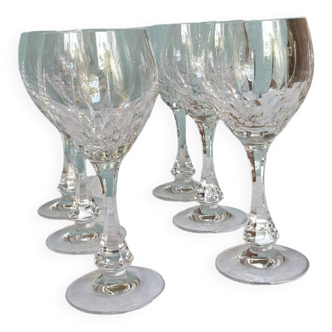 6 crystal glass Lorraine crafts