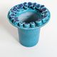 Vintage Ceralux vase by Ceramano, Hans Welling, turquoise blue, 1960s
