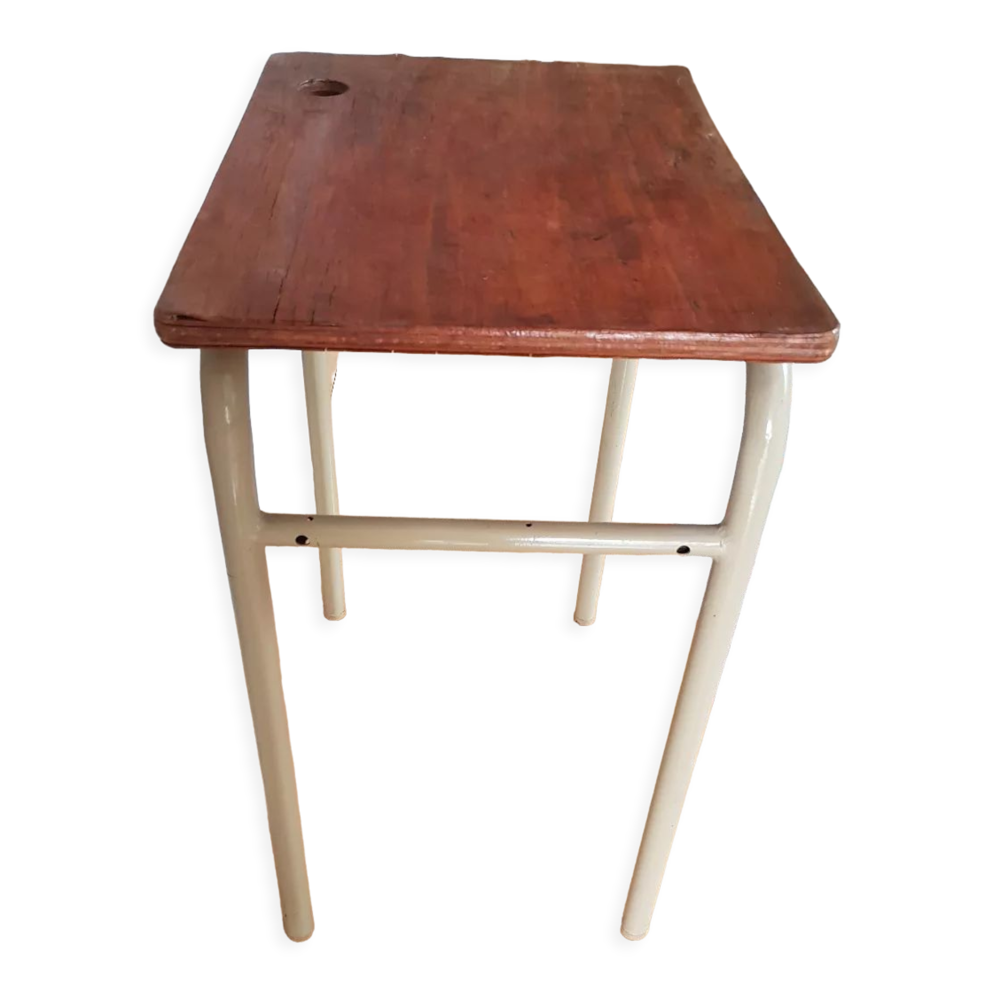 Wood and metal school desk