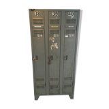 Vestiaire industriel ancien vintage 3 portes