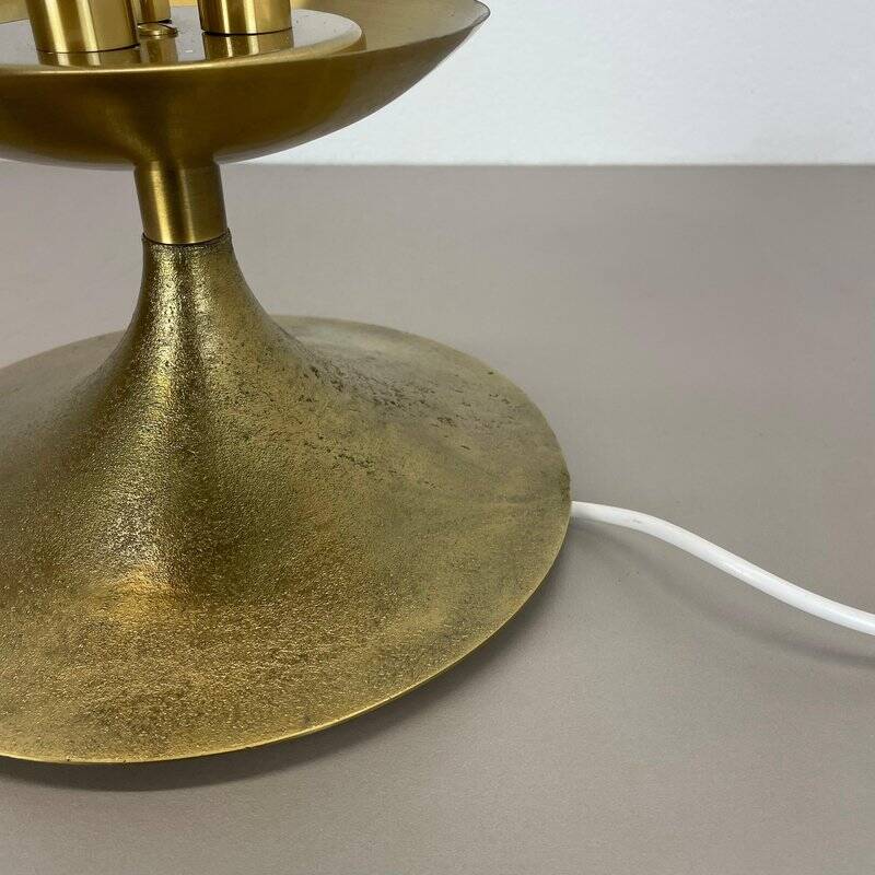 Large Hollywood Regency brass globe table lamp, Italy 1970s