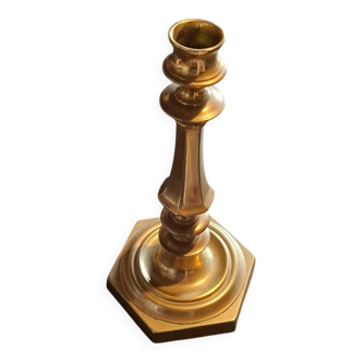 Solid bronze candlestick