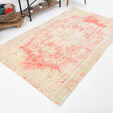 5x8 Pale Red & Cream Vintage Area Rug, 153x256Cm