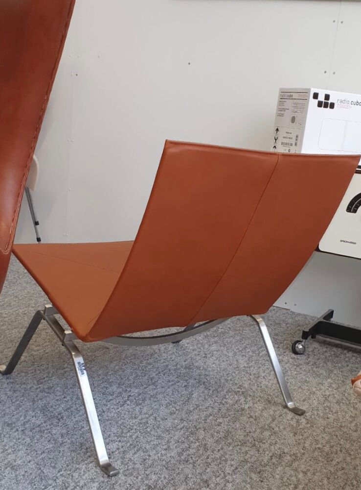Armchair PK22 Poul Kjaerholm Brown leather edition Fritz Hansen