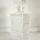 Glass whisky carafe with 4 glasses