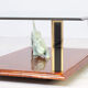 70s Nicola Voci brass sculptural glass panther coffee table