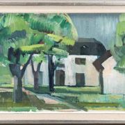 Original Swedish Oil On Canvas – “The White House” By Harry Wichmann – Signed – Vintage & Framed