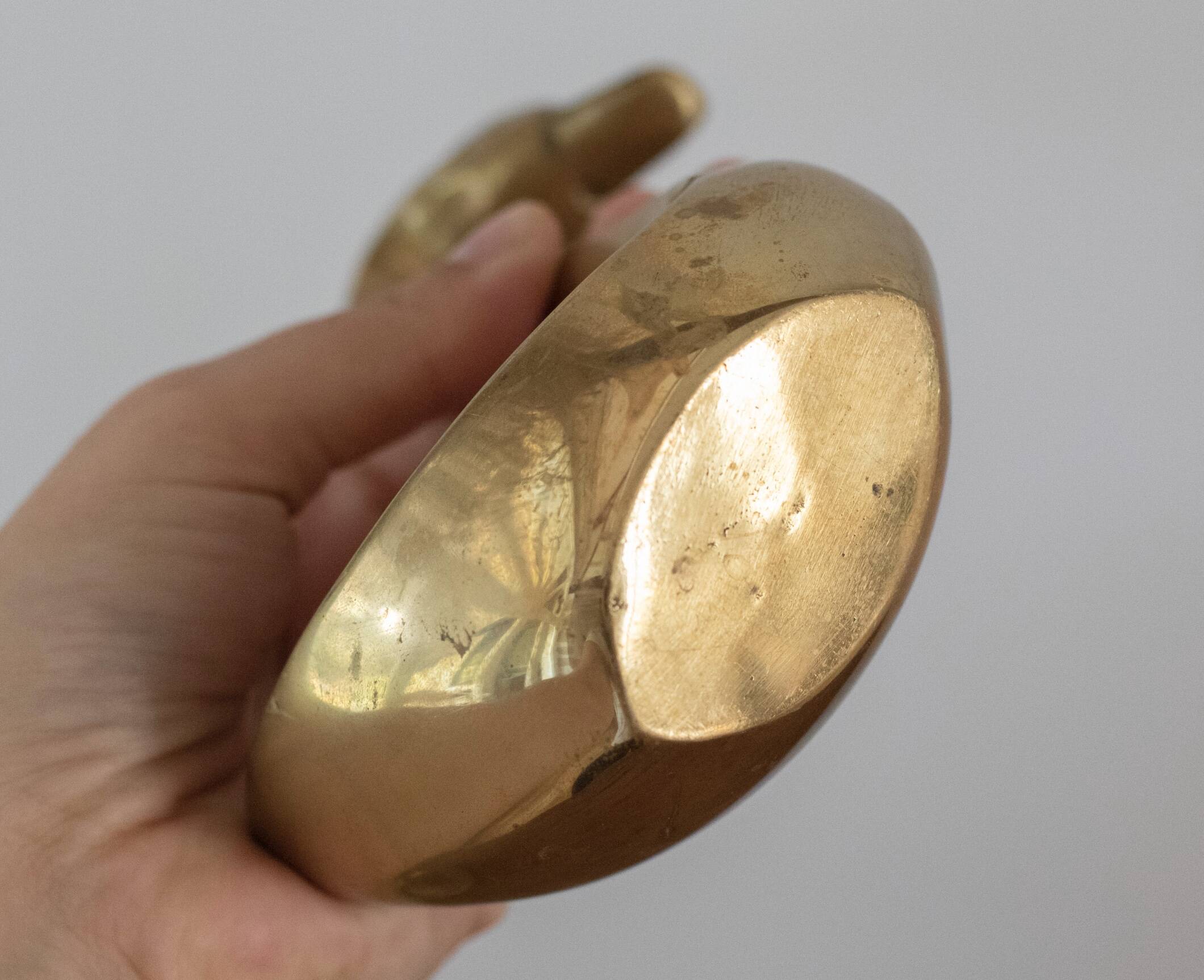 Pair of vintage brass swans