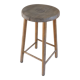 Vintage stool in patinated natural wood