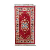 Carpet vintage Chinese art deco done hand 77 x 139cm 1970 s