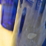 Vase verre bleu cobalt