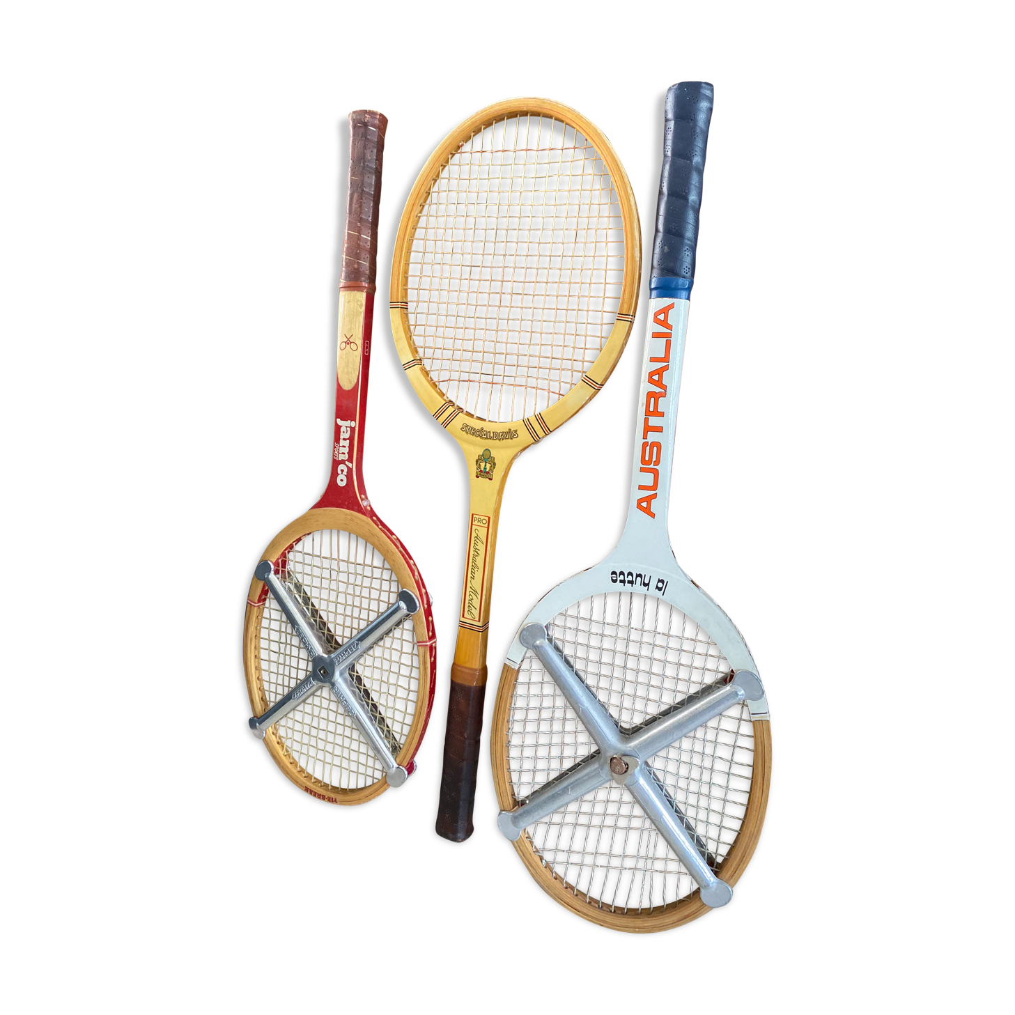 Lot of 3 vintage tennis rackets