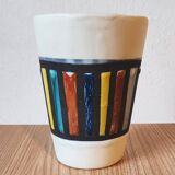 Roger capron blue ceramic tumbler glass