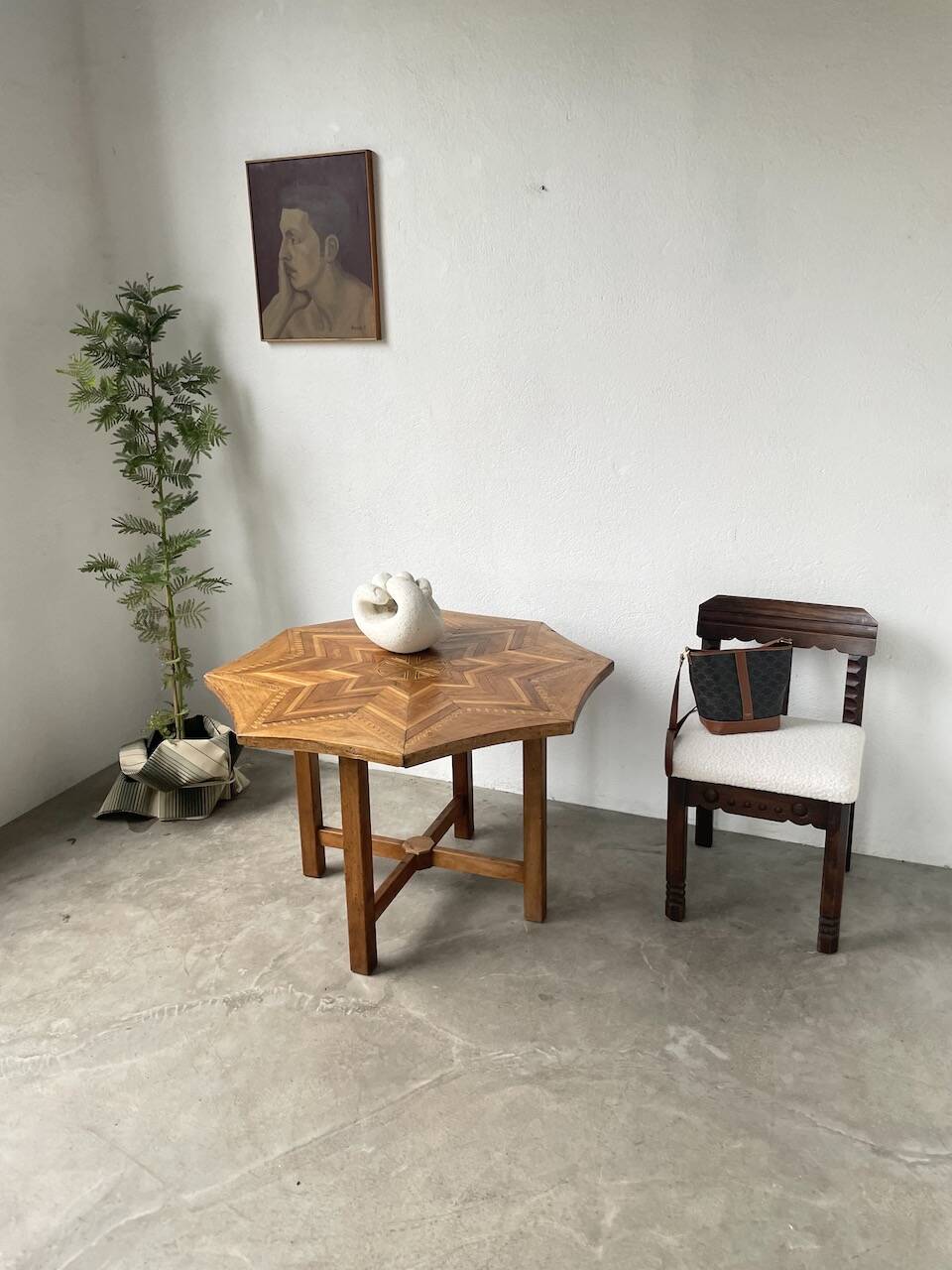 19th century inlaid side table