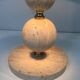 Travertine and brass lamp