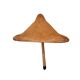 Tabouret tripode en cuir vintage, années 1970