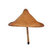 Vintage Leather Tripod Stool, 1970s