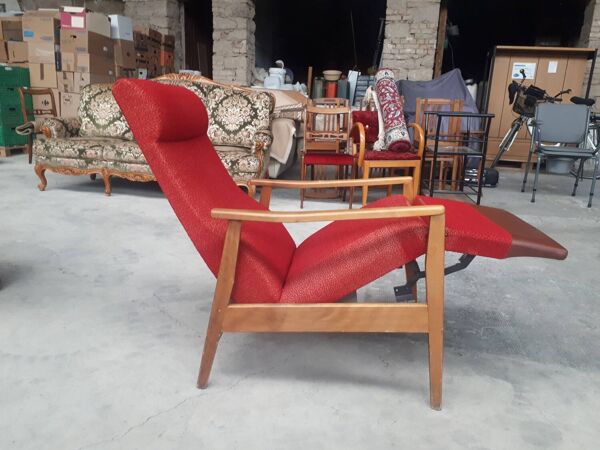 Fauteuil transat rouge