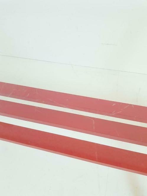 Coffee table chrome red glass tray