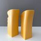 Asa selection vases "Faces" yellow, set of 2 ceramic vases, 90's