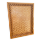 Vintage antique rectangular woven wicker tray