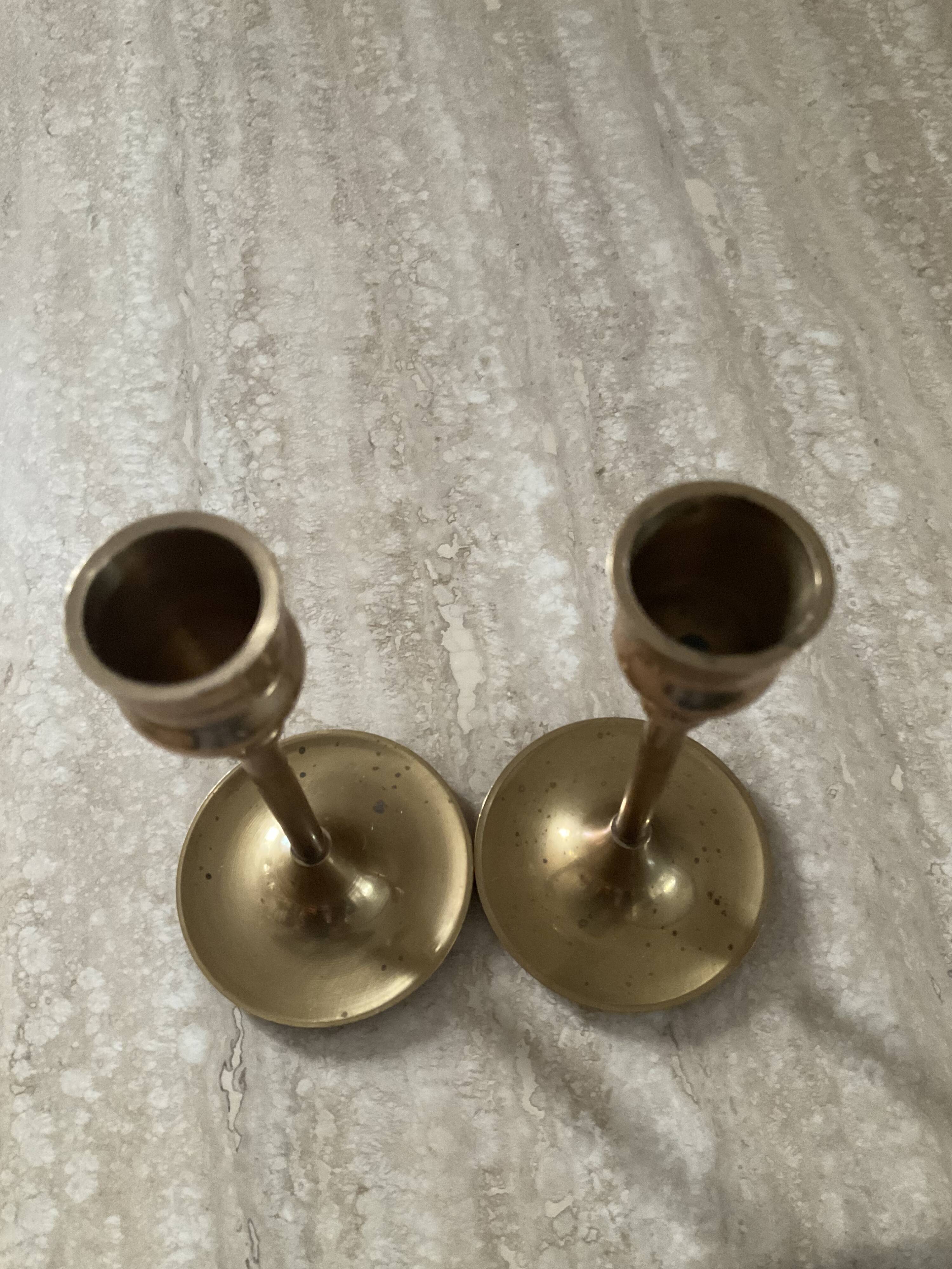 Pair of vintage brass candlesticks
