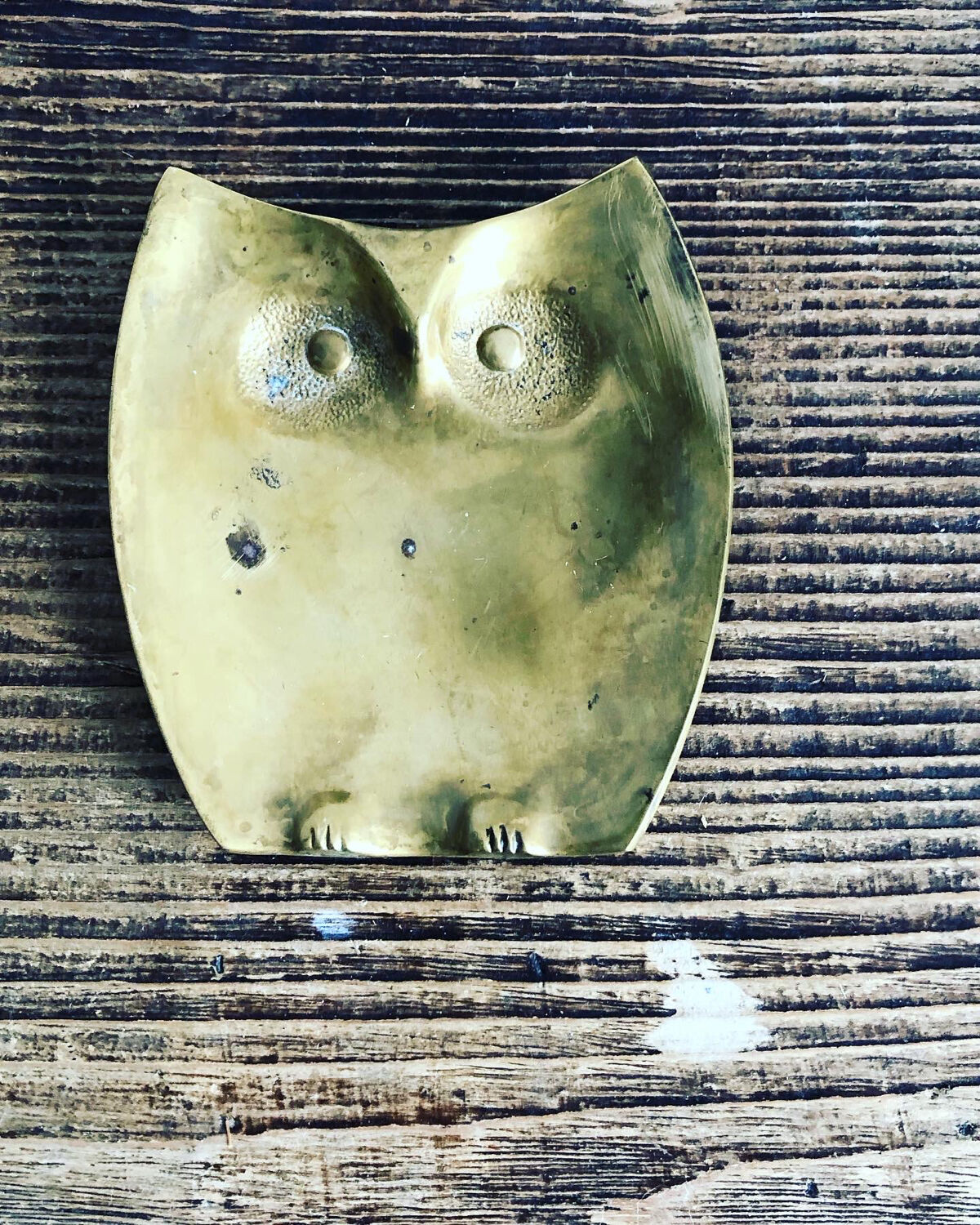 Vide poche hibou en laiton