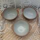 3 antique stoneware bowls