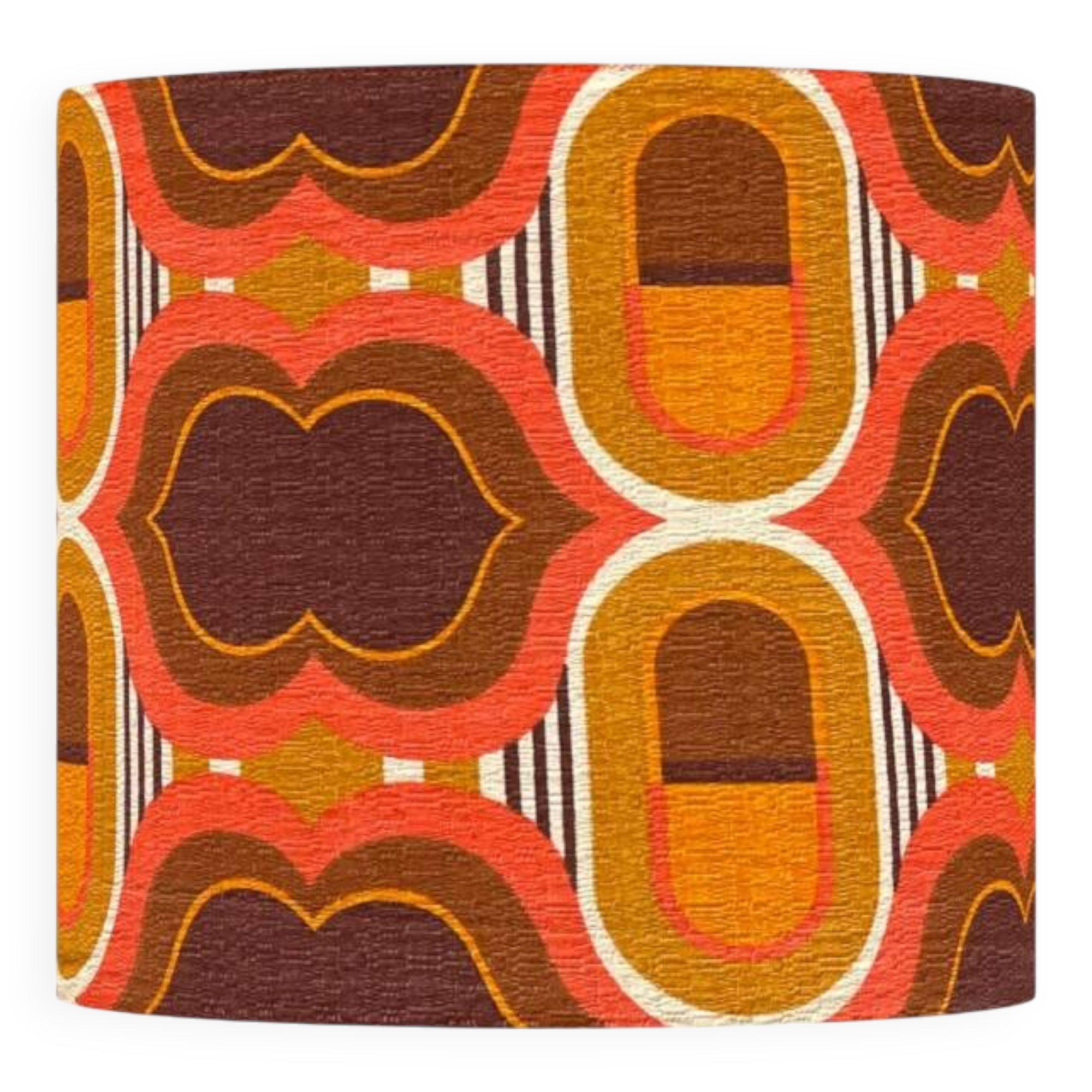 Lips lampshade H38 D45 - vintage 70s fabric