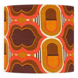 Lips lampshade H38 D45 - vintage 70s fabric