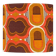 Lips lampshade H38 D45 - vintage 70s fabric