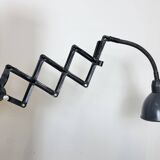Dark Grey Industrial Scissor Wall Lamp from Elektroinstala, 1960s