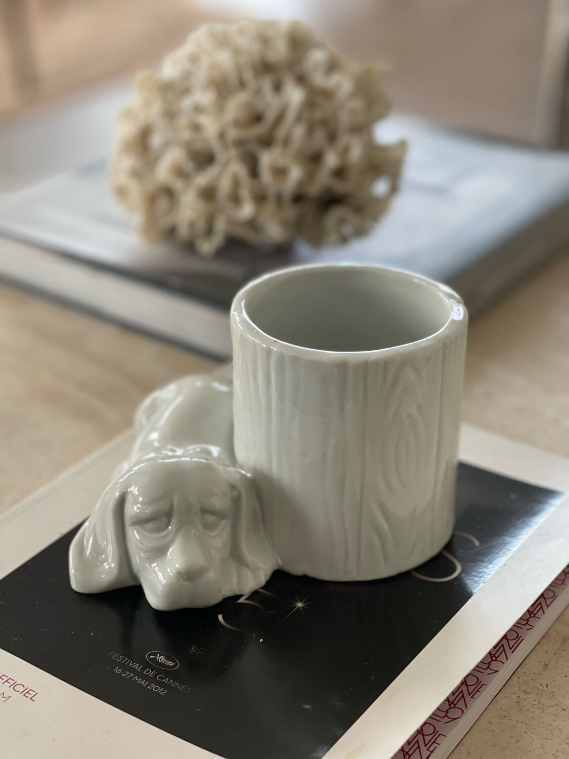 Vintage ceramic pencil pot