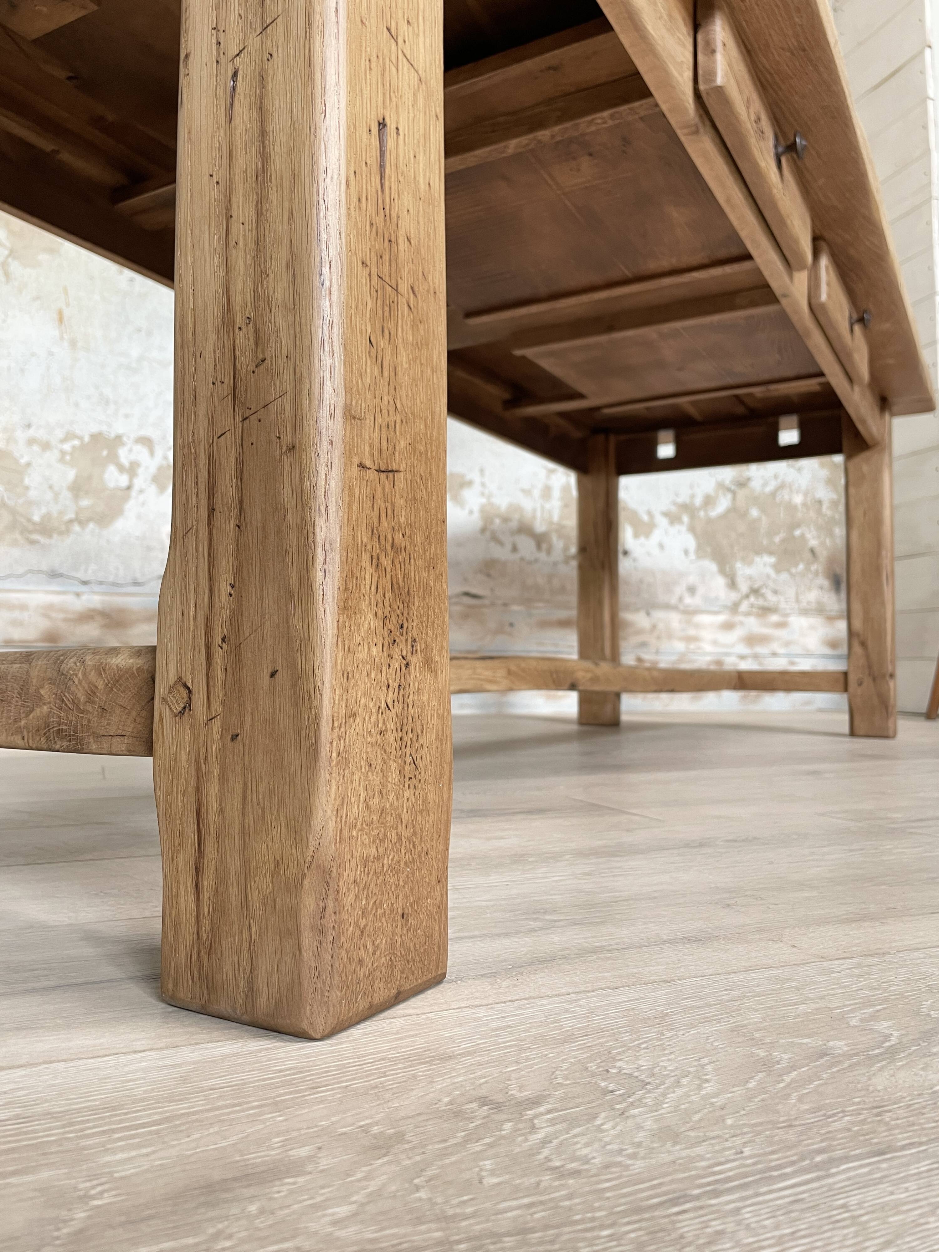 Solid oak farm table