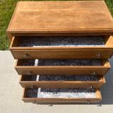 Art Deco chest of drawers, mustache feet